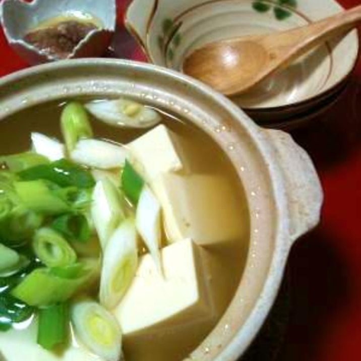 カワハギのアラでお鍋♪美味しい湯豆腐☆